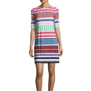 Eliza J Striped Stretch Shift Dress